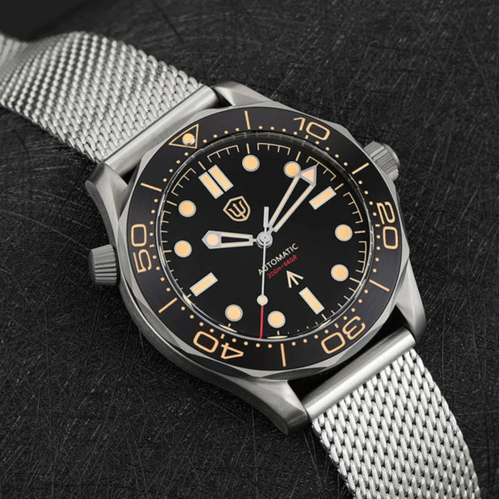 Watchdives WD007 Titanium NTTD Dive Watch - Titanium Bracelet - DREAM WATCHES