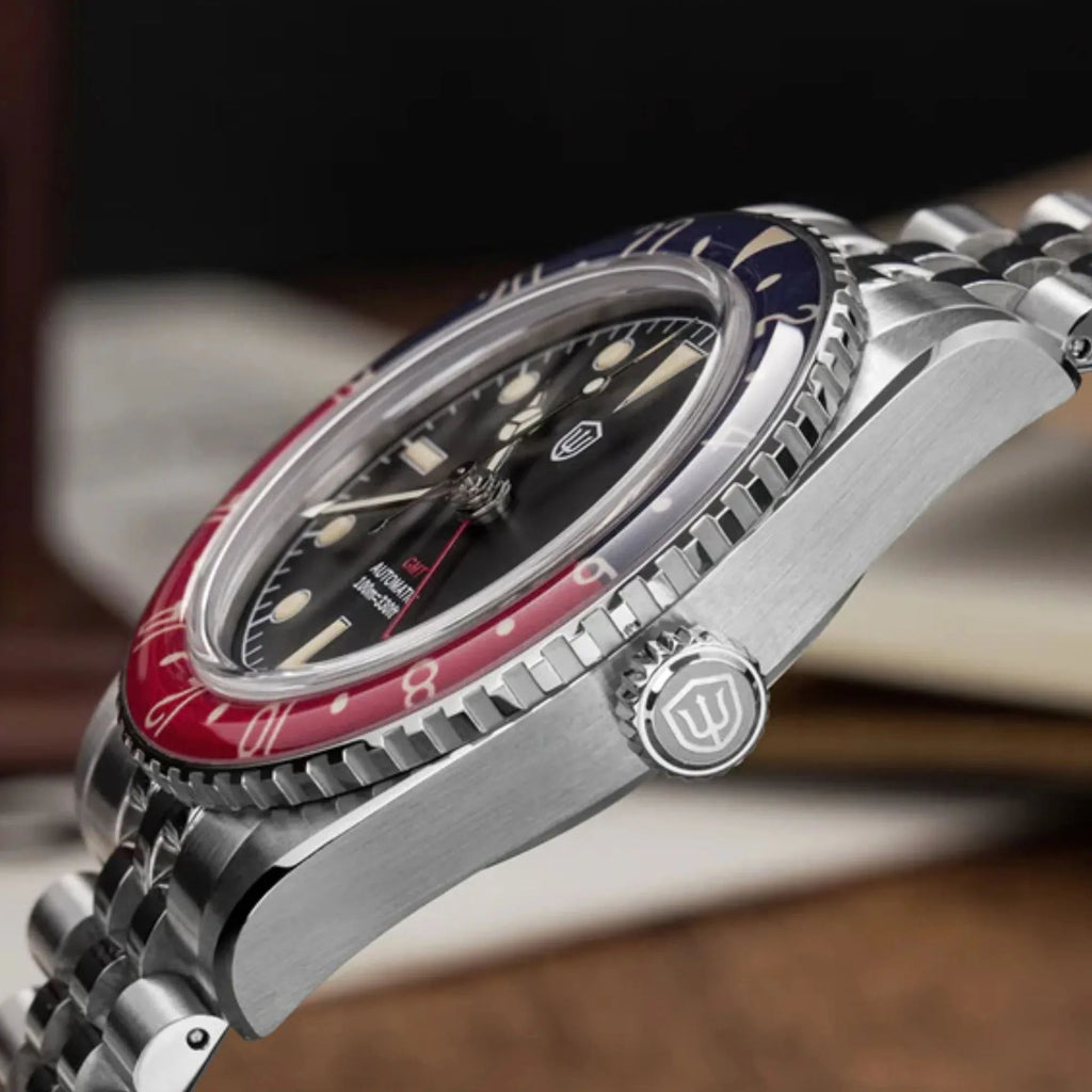Watchdives WD6542 38mm GMT Men Watch Benz Hands - DREAM WATCHES