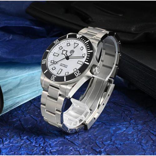 Watchdives x San Martin Titanium 39mm Dive Watch SN0121T-GA - White Dial - DREAM WATCHES