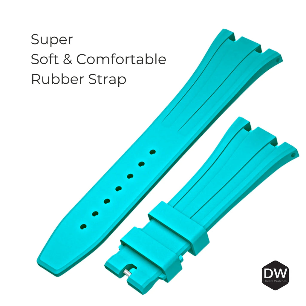Metal Mod Kit Watchband and Metal Case for G-shock GA-2100 and GA-2110/BA-2100 Casioak (Tiffany Blue Strap + Metal Case) - DREAM WATCHES