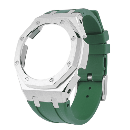 Metal Mod Kit for Casio G-Shock GA2100 & GA-2110 Watches, Metal Case & Rubber Strap, Replacement Accessories, 4th Gen. ,Casioak G-Shock (GREEN) Pagani Design watch india dream watches