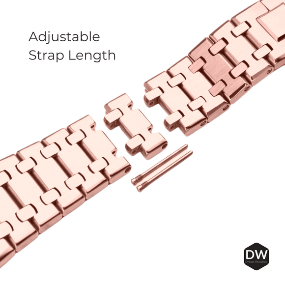 Metal Mod Kit for Casio G-Shock GA2100 GA-2110 Watches, Metal Case Stainless Steel Strap, Replacement Accessories, 4th Gen. Rubber & Stainless Steel Straps, Casioak G-Shock (Rosé Gold) Pagani Design watch india dream watches