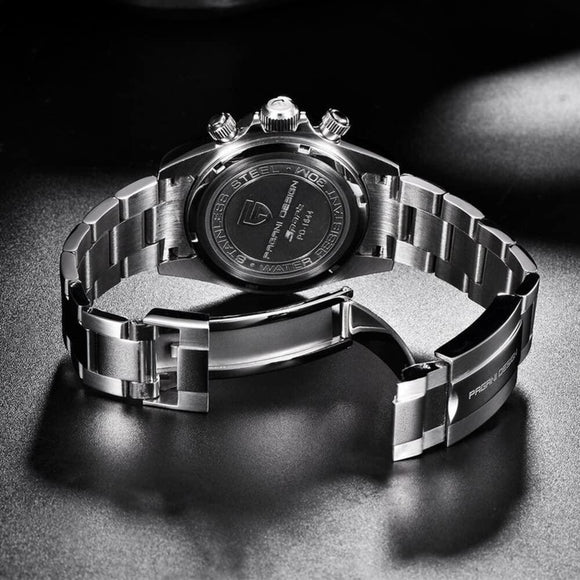 Pagani Design PD-1644 Daytona Chronograph Luxury Waterproof Movement (Japanese VK63) | Stainless Steel Men's 40MM Watch Pagani Design watch india dream watches