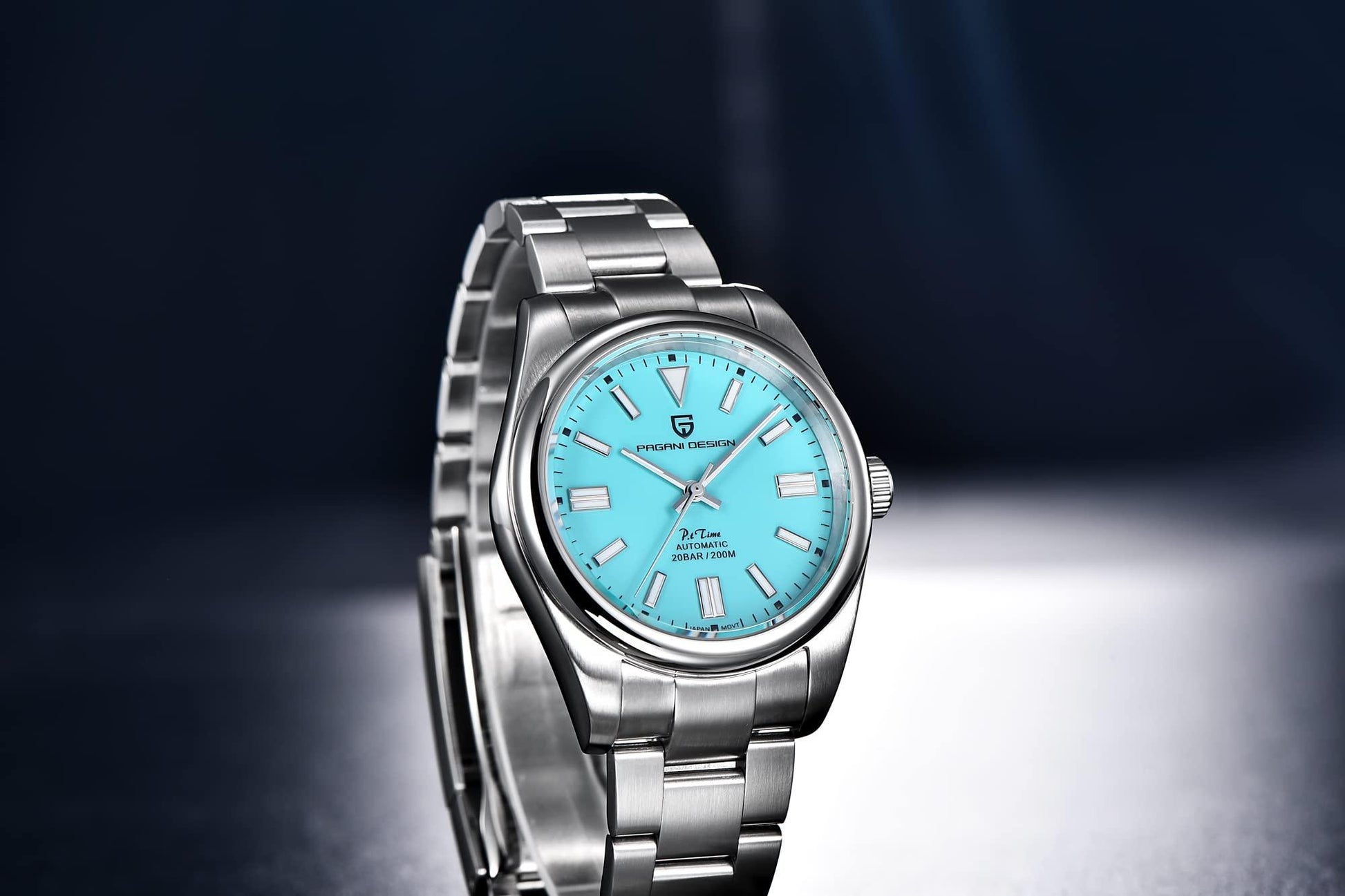 Pagani Design PD-1690 39 MM (Japan NH35A Automatic Movement) Mechanical Watch Sapphire Stainless Steel Watch Date Just" Tiffany Blue Dial" - DREAM WATCHES