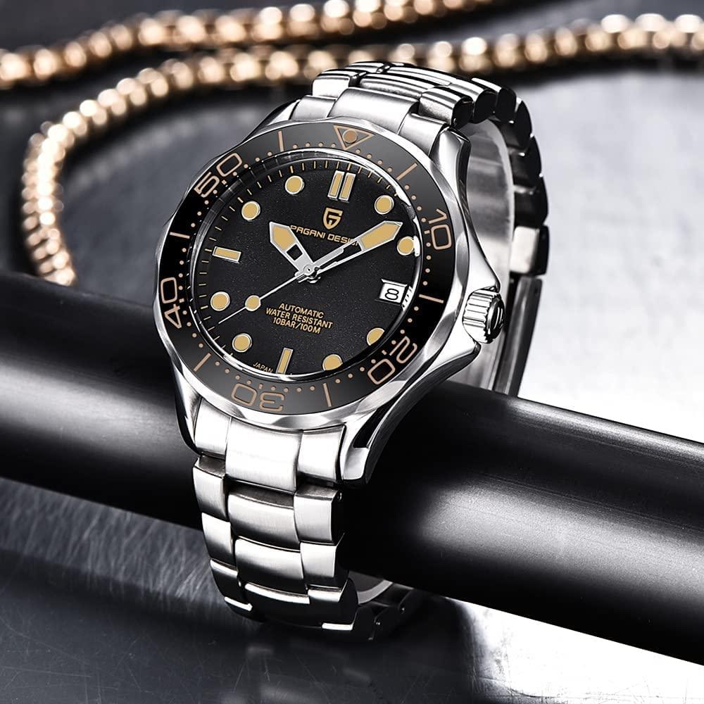 Pagani Design PD-1667 40mm Mens Automatic Waterproof Mechanical Watch with (Japanese NH-35 Movement) 007 Seamaster Hommage - DREAM WATCHES
