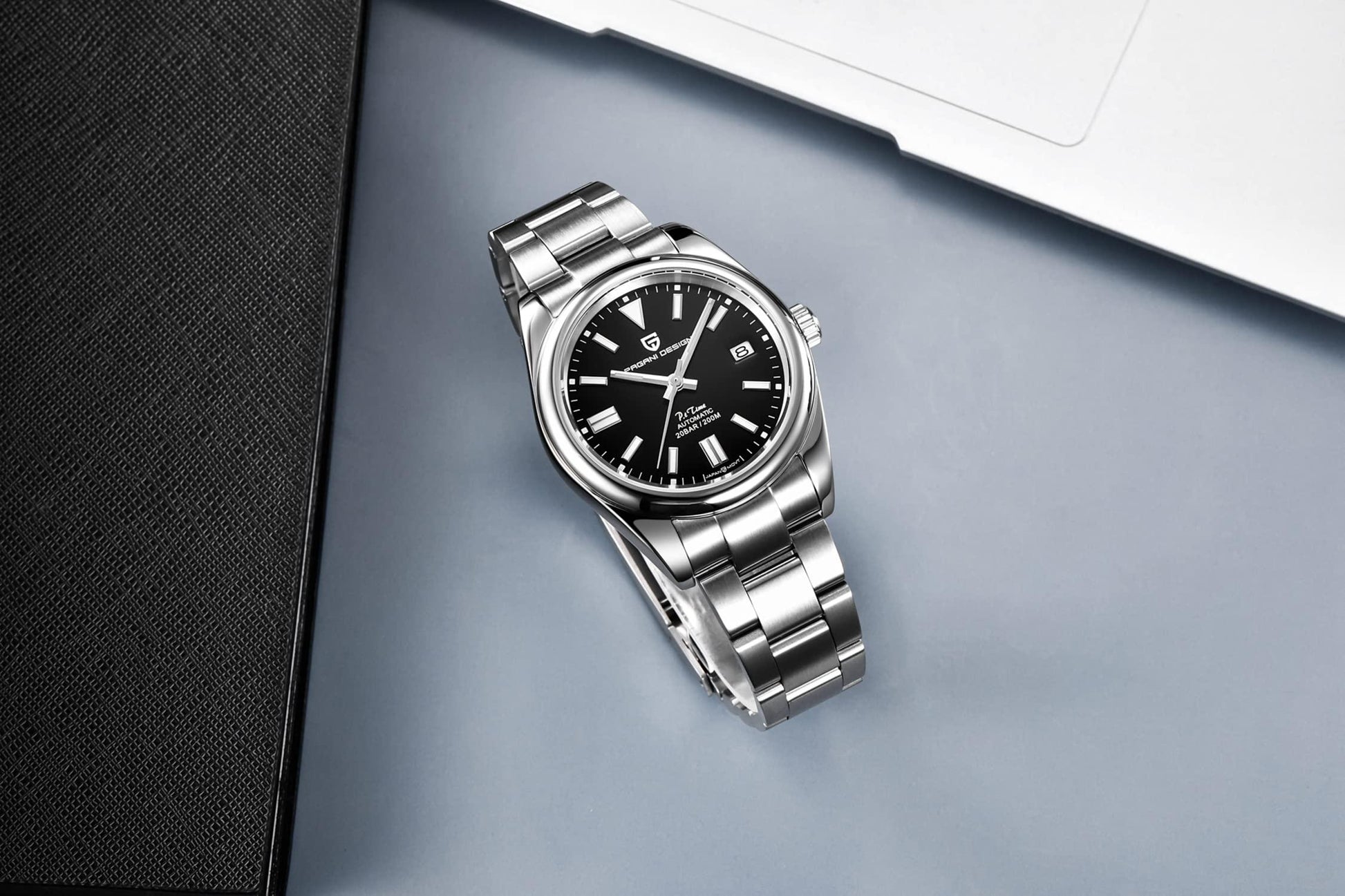 Pagani Design PD-1690 39 MM (Japan NH35A Automatic Movement) Mechanical Watch Sapphire Stainless Steel Watch Oyster Perpetual"Black Dial" - DREAM WATCHES