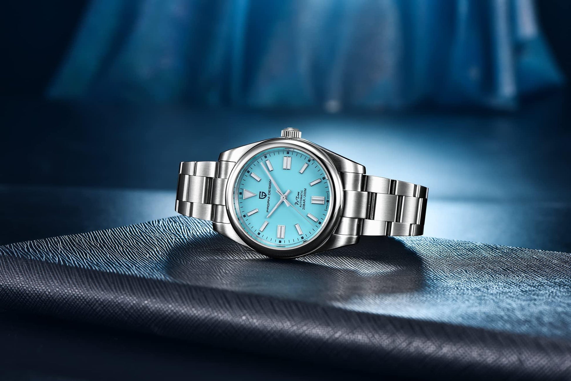 Pagani Design PD-1690 39 MM (Japan NH35A Automatic Movement) Mechanical Watch Sapphire Stainless Steel Watch Date Just" Tiffany Blue Dial" - DREAM WATCHES
