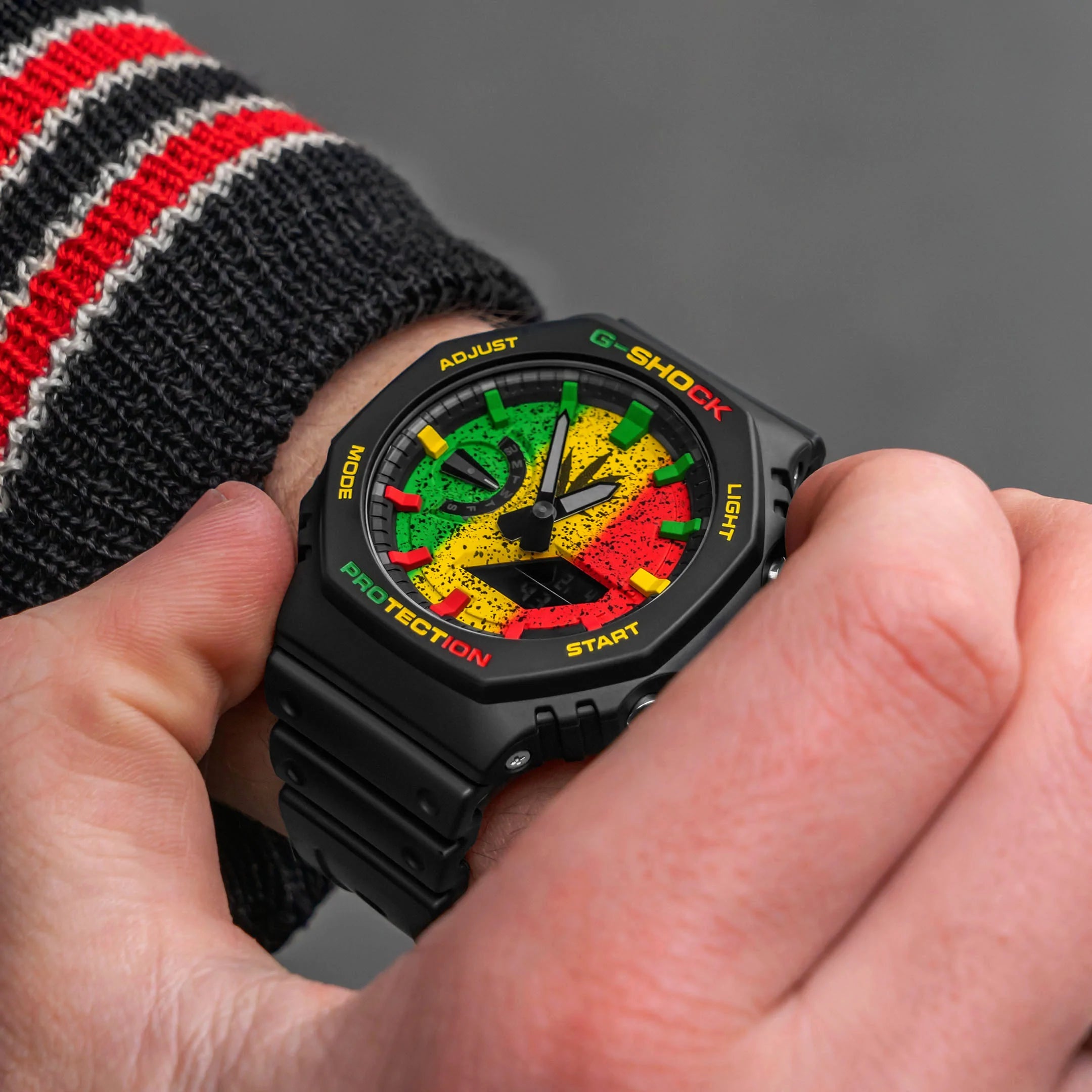 Modified G-Shock with Colourful Indices and Outer Case - CasiOak Mary Jane