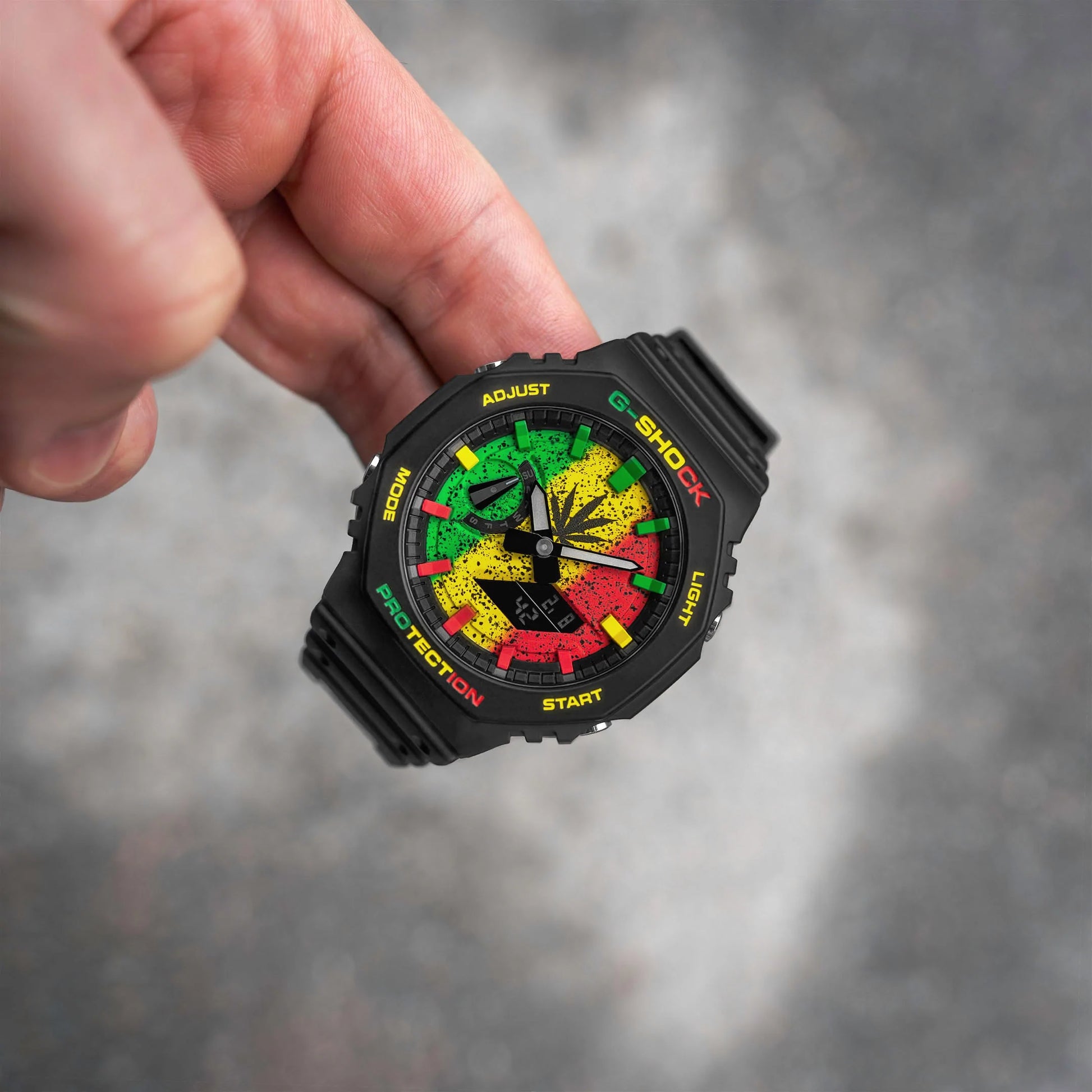 Modified G-Shock with Colourful Indices and Outer Case - CasiOak Mary Jane