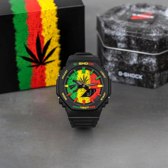 Modified G-Shock with Colourful Indices and Outer Case - CasiOak Mary Jane
