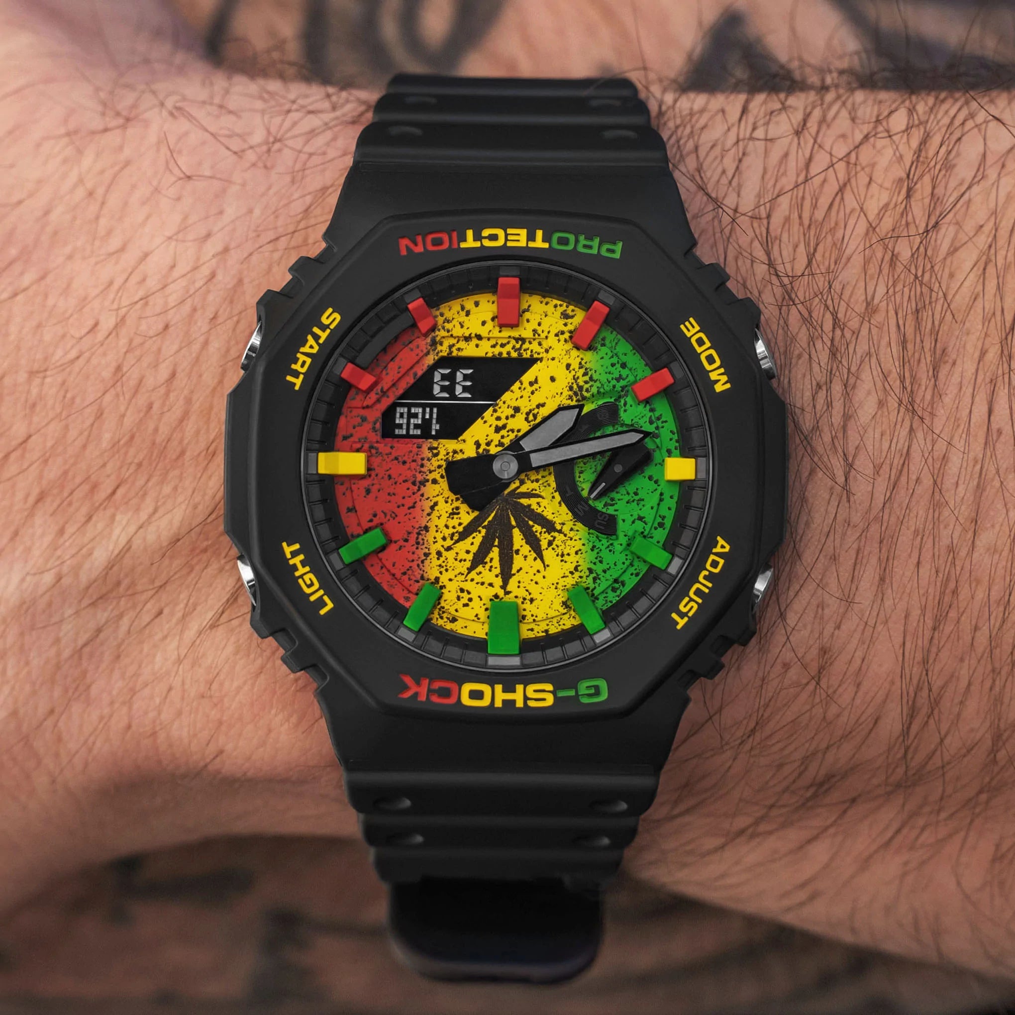 Modified G-Shock with Colourful Indices and Outer Case - CasiOak Mary Jane