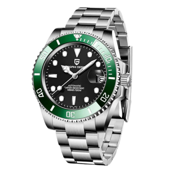 Pagani Design Waterproof Mechanical Automatic Watch Stainless Steel Men's 40MM Watch Submariner (Kermit) - DREAM WATCHES