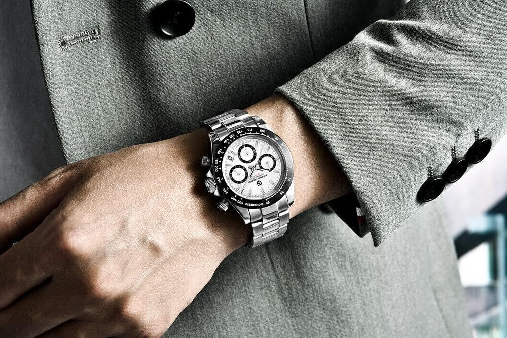 Pagani Design PD-1644 Daytona Chronograph Luxury Waterproof Movement (Japanese VK63) | Stainless Steel Men's 40MM Watch Pagani Design watch india dream watches
