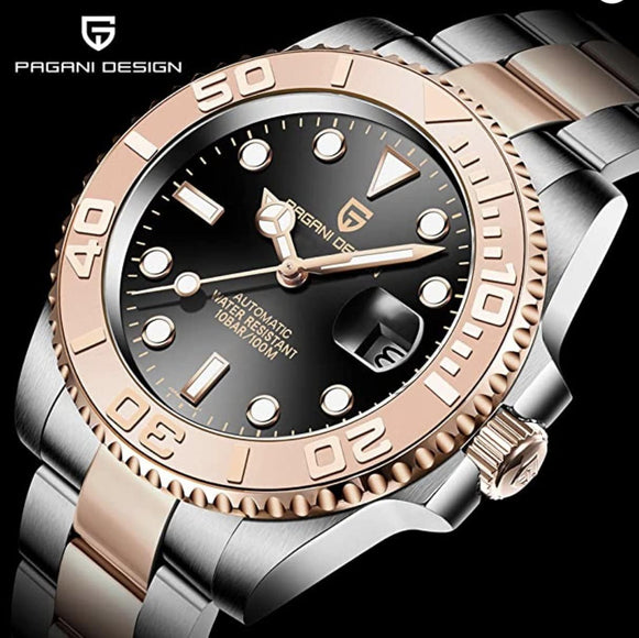 Pagani Design PD-1651 40mm Mens Automatic Waterproof Mechanical Watch with (Japanese NH-35 Movement) Yatch-Master Hommage - DREAM WATCHES
