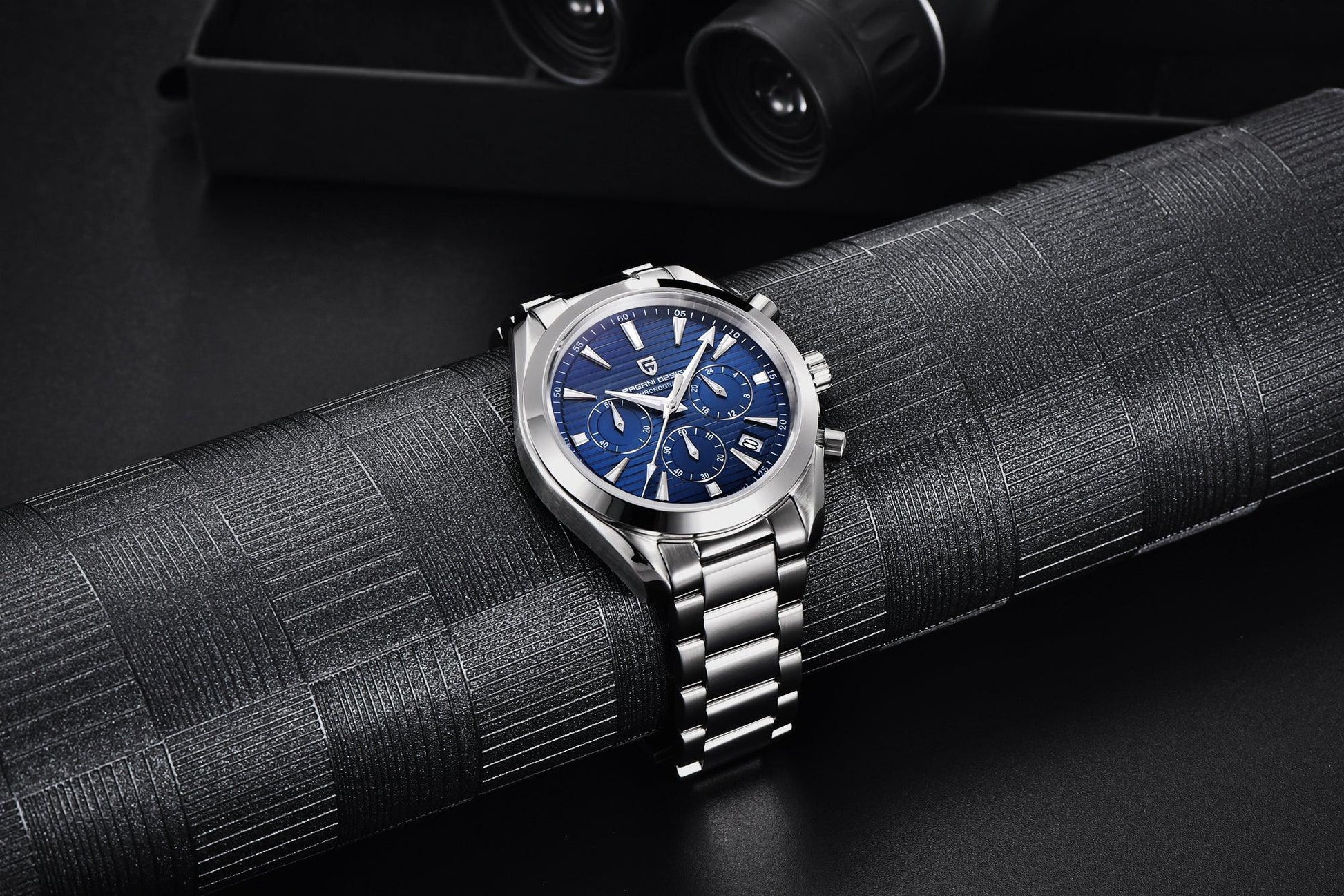 Pagani Design PD-1712 Chronograph Luxury Waterproof Stainless Steel Men's Watch 40MM Watch (Movement Japanese VK63) Blue Dial - DREAM WATCHES