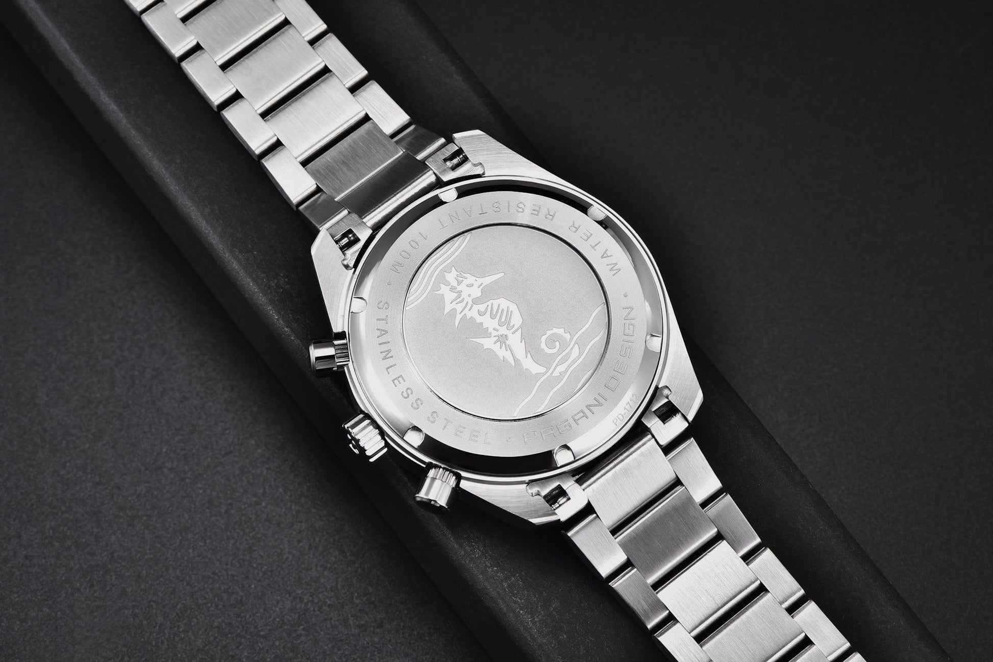 Pagani Design PD-1712 Chronograph Luxury Waterproof Stainless Steel Men's Watch 40MM Watch (Movement Japanese VK63) Blue Dial - DREAM WATCHES