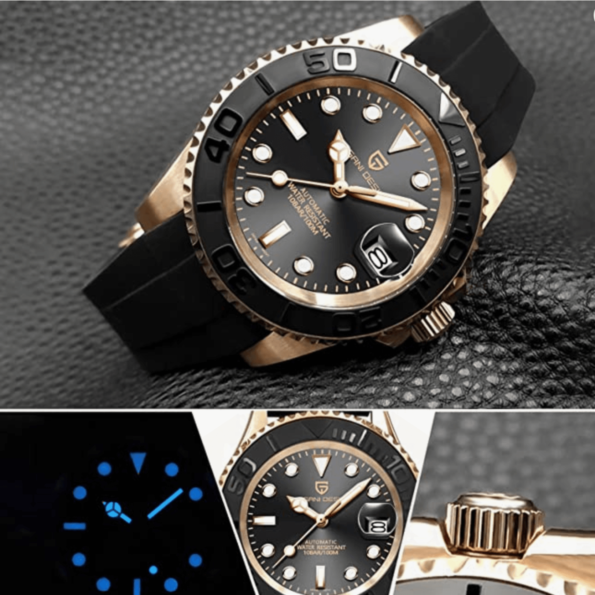 Pagani Design PD-1651 40 MM Japan NH35 Automatic Movement Mechanical Watch Stainless Steel Watch - Yatch Master