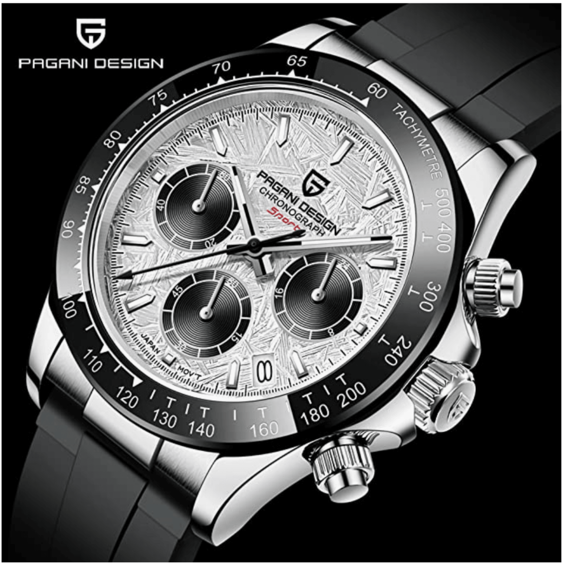Pagani Design PD-1644 | Luxury | Waterproof Mechanical Automatic Movement SeikoVK63 | Stainless Steel Men's 40MM Watch Meteorite Dial
