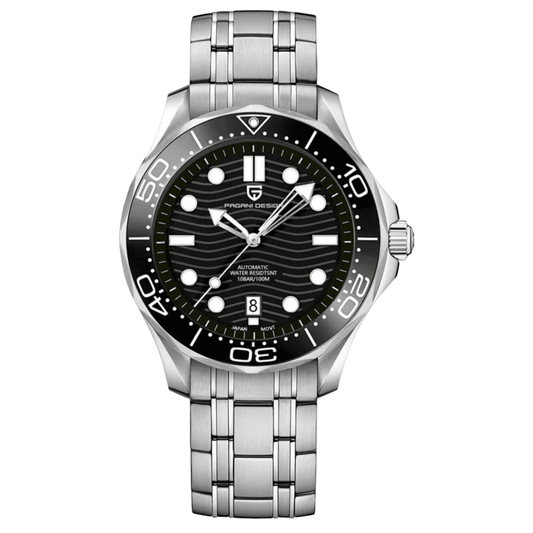 Pagani Design PD-1685 42MM (Japanese NH-35 Automatic Movement) Mechanical Watch 100M Waterproof Dive Watch Sapphire Stainless Steel Bracelet Watch "Seamaster" - DREAM WATCHES