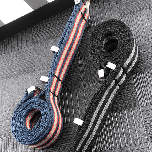 Premium Nylon Straps and Bands 20mm With Stainless Steel Buckle - Red/ Blue