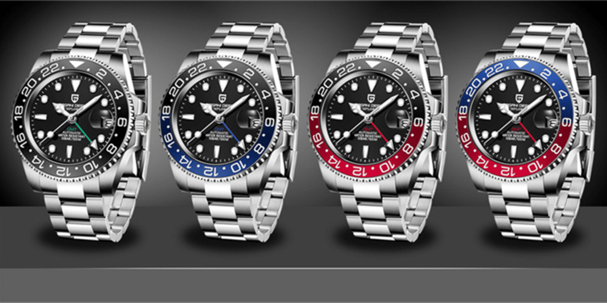 Pagani Design Luxury | Polished Stainless Steel 316L | Oyster Style Bracelet Silver - 20 mm
