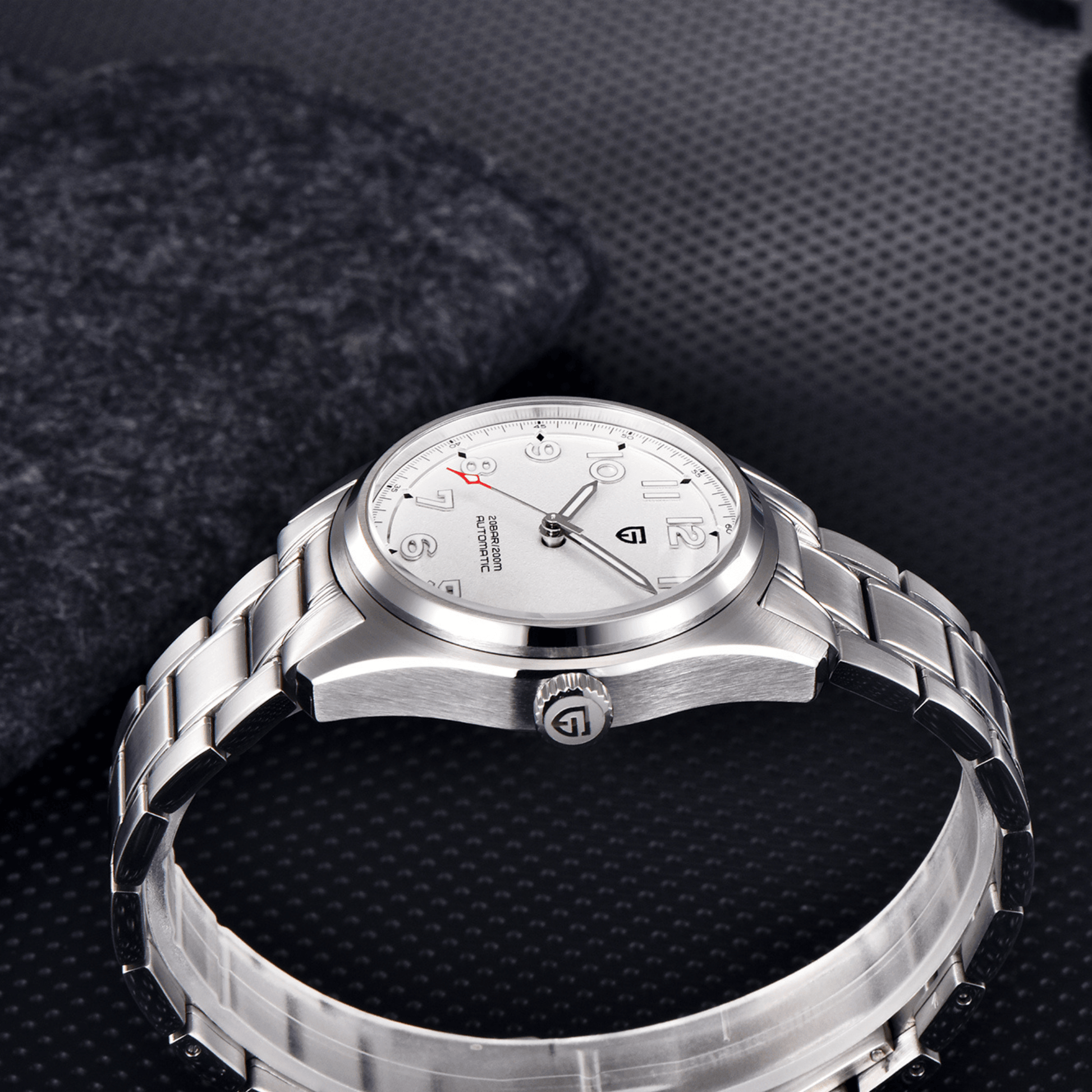 Pagani Design PD-1717 38 MM Japan NH35A Automatic Movement AR Coating Mechanical Watch Stainless Steel Watch Spirit Pilot Homage V2- White