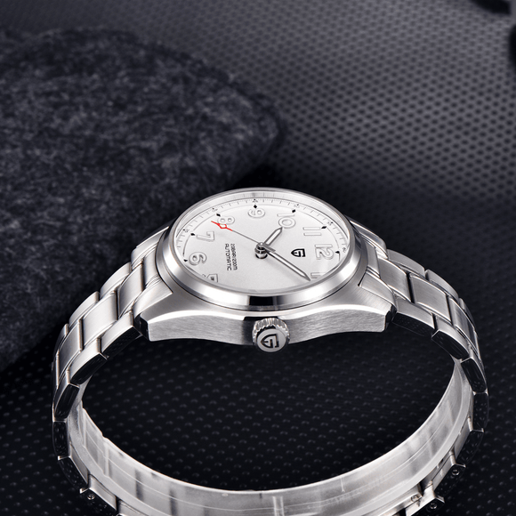 Pagani Design PD-1717 38 MM Japan NH35A Automatic Movement AR Coating Mechanical Watch Stainless Steel Watch Spirit Pilot Homage V2- White