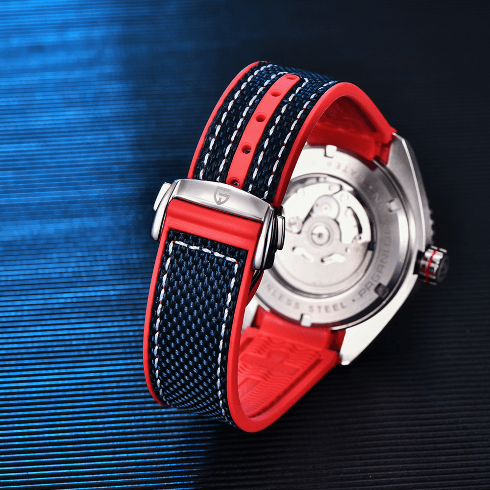 Pagani Design PD-1679M 42MM Japanese NH-35 Automatic Movement Mechanical Watch 100M Waterproof Dive Watch Sapphire Stainless Steel Bracelet Watch "Seamaster 300" - White Dial