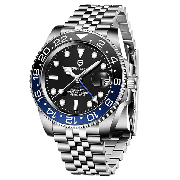 Pagani Design PD-1662 Seiko NH34 Movement equipped with AR AF Anti-Radiation Coating Automatic Watch Stainless Steel Men's Batman - Jubilee Bracelet