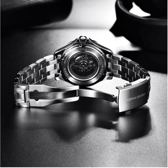 Pagani Design PD-1685 42MM Japanese NH-35 Automatic Movement Mechanical Watch 100M Waterproof Dive Watch Sapphire Stainless Steel Bracelet Watch Seamaster