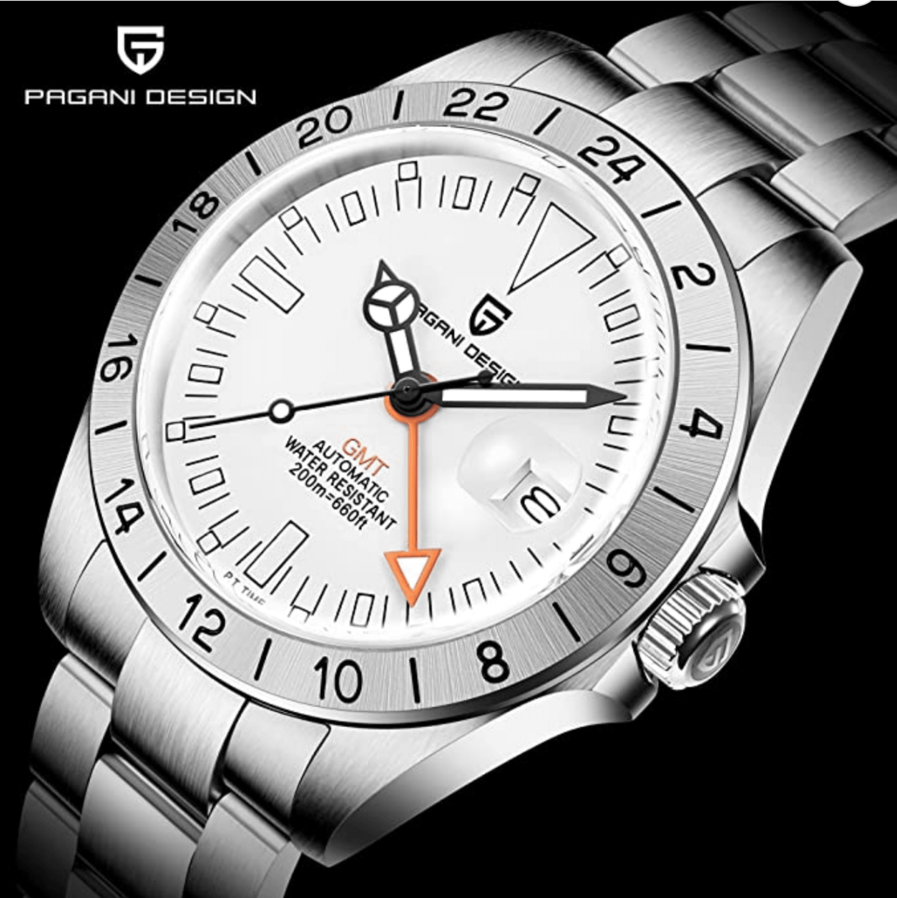 Pagani Design PD-1693 42 MM (GMT Automatic Movement) Mechanical Watch Sapphire Stainless Steel Watch Explorer II - DREAM WATCHES