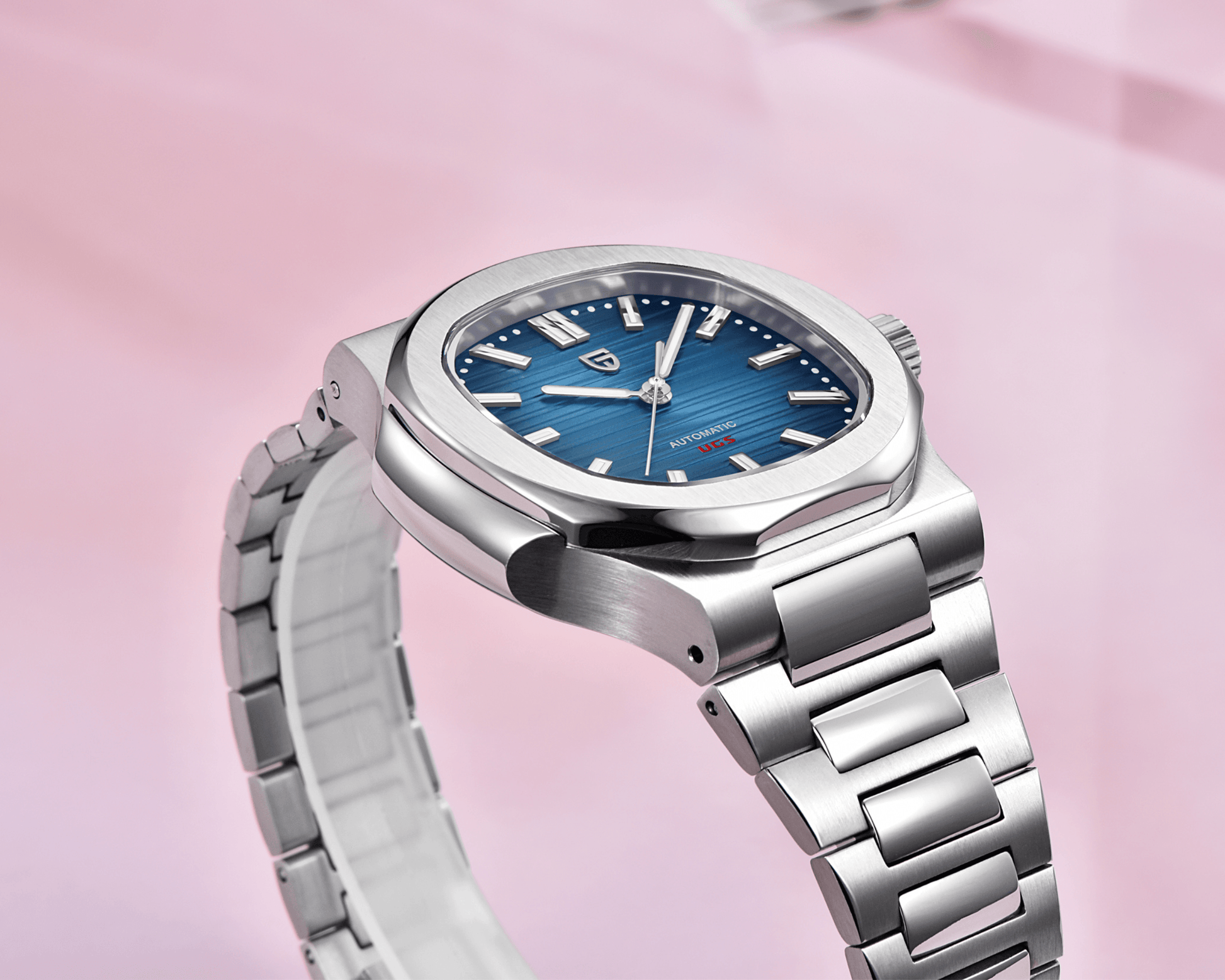 Pagani Design PD-1728 Nautilus Homage Automatic Movement ST6 | Stainless Steel Dial Men's 40MM Watch | Deep Blue Dial