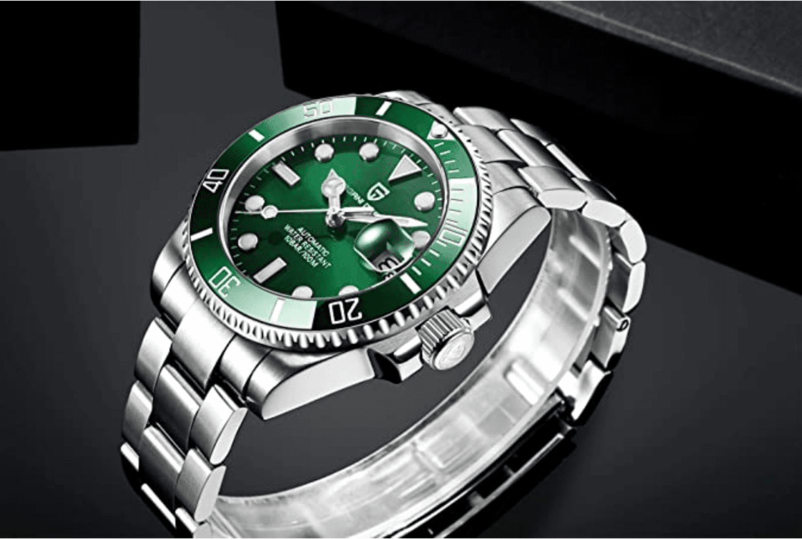 Pagani Design PD-1661 Waterproof Mechanical Automatic Watch Stainless Steel Men's 40MM Watch "Hulk" - DREAM WATCHES