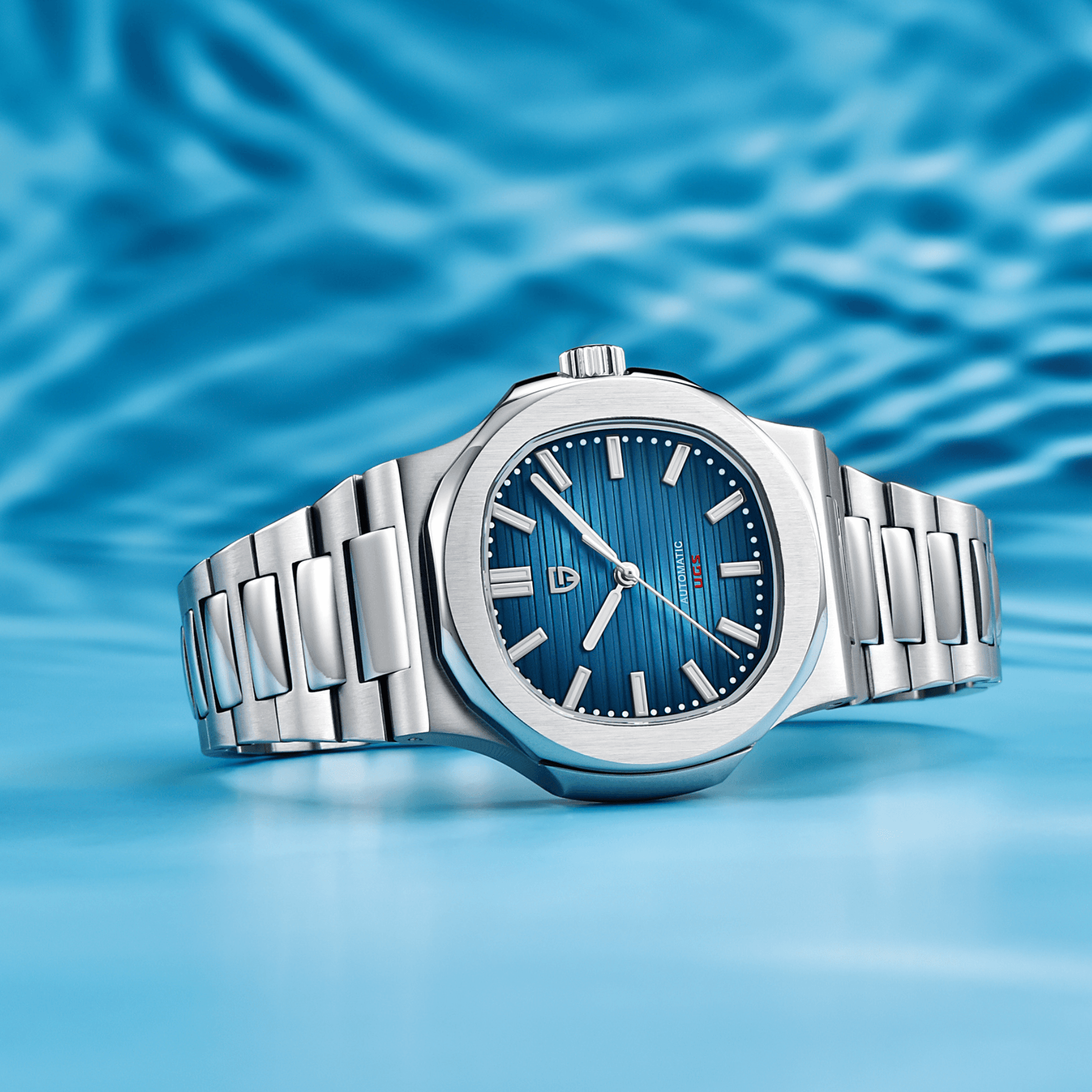 Pagani Design PD-1728 Nautilus Homage Automatic Movement ST6 | Stainless Steel Dial Men's 40MM Watch | Deep Blue Dial
