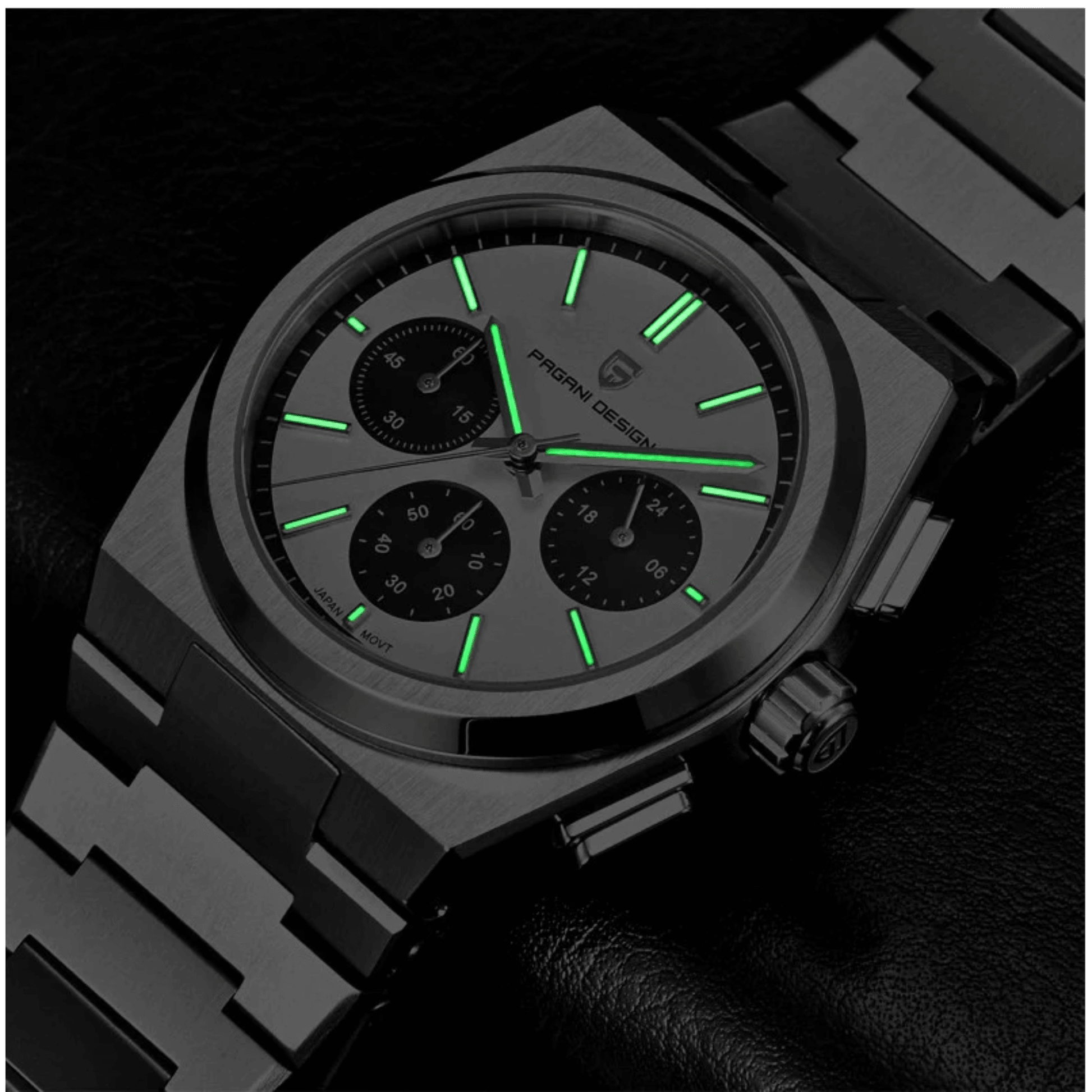 Pagani Design PD-1761 Chronograph Luxury Waterproof Movement Japanese VK63 | Stainless Steel Men's 40MM Watch