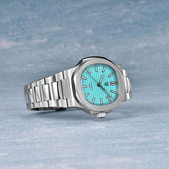 Pagani Design PD-1728 Nautilus Homage Automatic Movement ST6 | Stainless Steel Dial Men's 40MM Watch | Tiffany Blue Dial