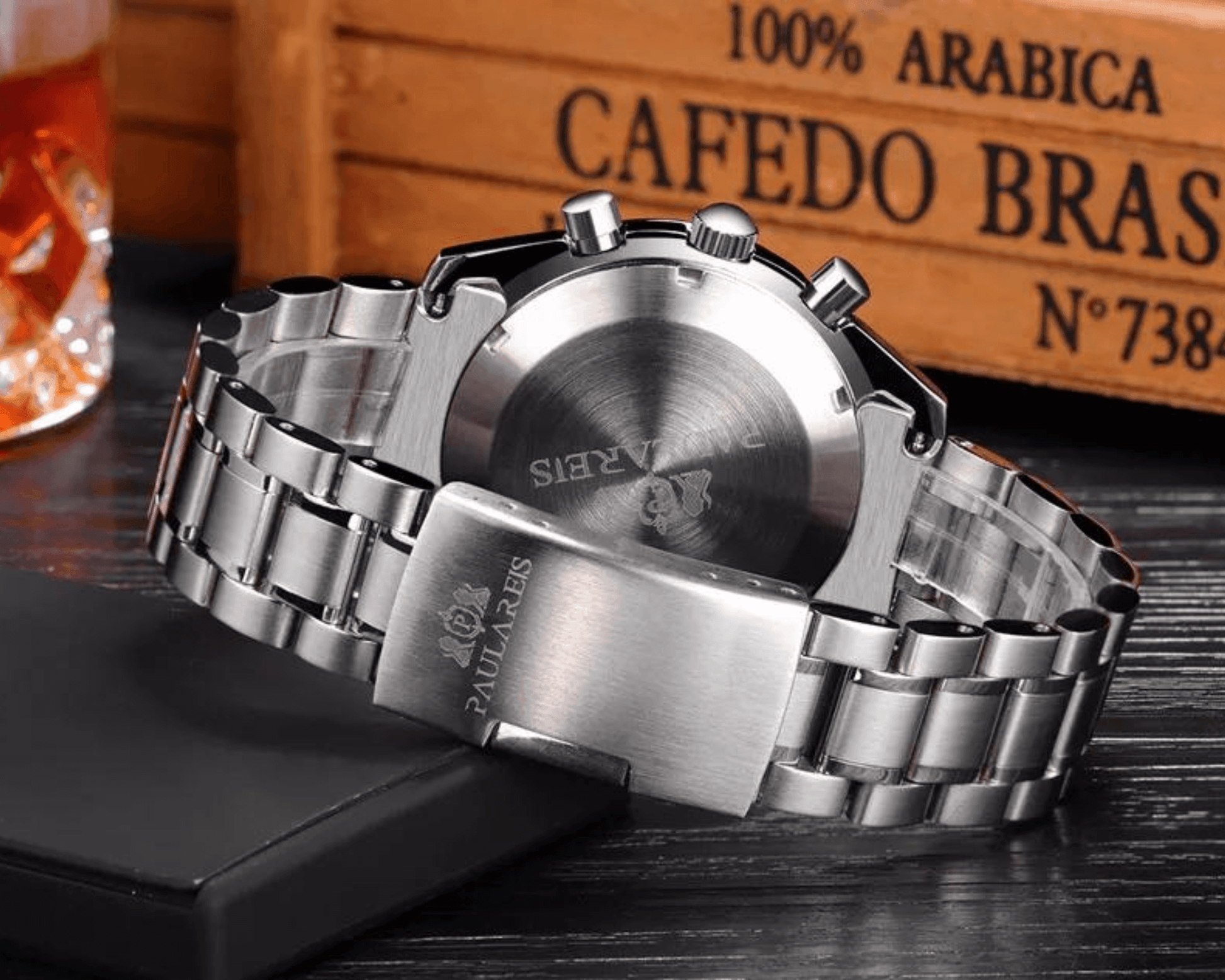 PAULAREIS Speedmaster Homage Automatic Movement | Stainless Steel Dial Men's 40MM Watch | Black Dial Paularies watches india dream watches