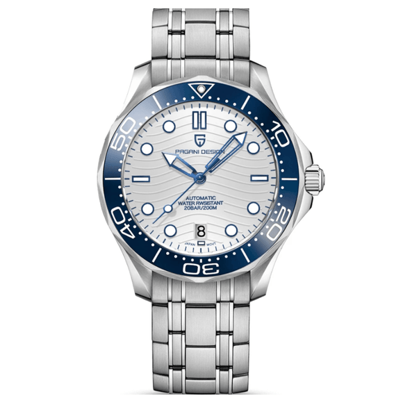 Pagani Design PD-1685 42MM Japanese NH-35 Automatic Movement Mechanical Watch 100M Waterproof Dive Watch Sapphire Stainless Steel Bracelet Watch Seamaster