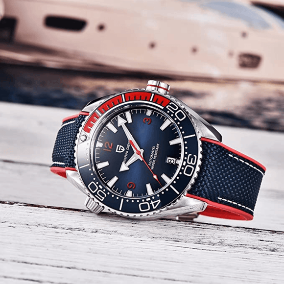 Pagani Design PD-1679M 42MM Japanese NH-35 Automatic Movement Mechanical Watch 100M Waterproof Dive Watch Sapphire Stainless Steel Bracelet Watch 