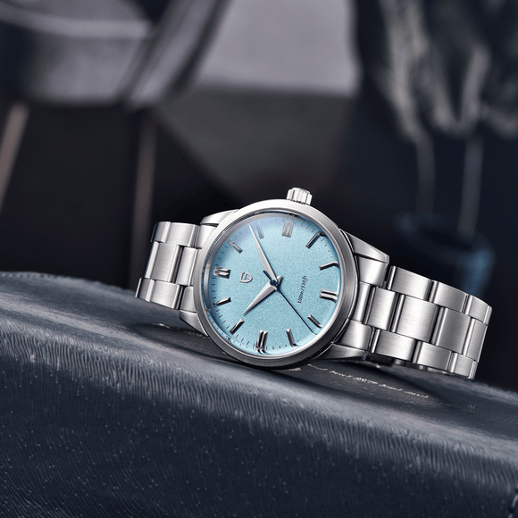 Pagani Design PD-1731 Grand Seiko Homage Luxury Quartz Movement Japanese VH31 AR Coating Stainless Steel Men's 40MM Watch - Ice Blue
