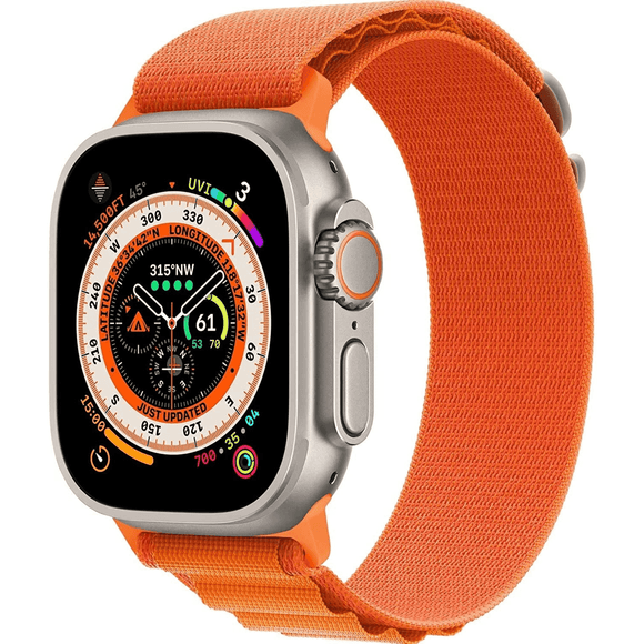 Conversion Kit for Apple Watch - Apple Watch 45mm to Apple watch Ultra 49 mm: Titanium Style Case + Alpine Loop Band mod kits india dream watches apple watch