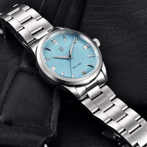 Pagani Design PD-1731 Grand Seiko Homage Luxury Quartz Movement Japanese VH31 AR Coating Stainless Steel Men's 40MM Watch - Ice Blue