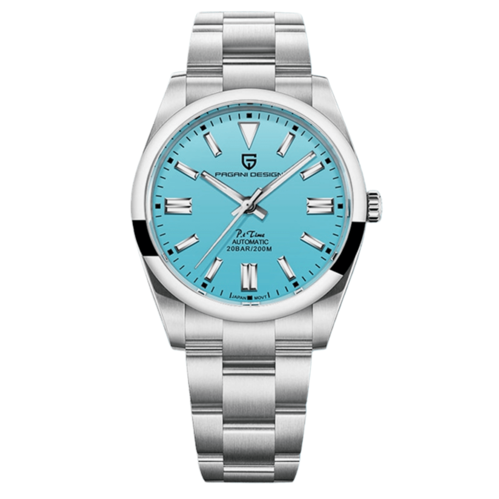 Pagani Design PD-1690 39 MM (Japan NH35A Automatic Movement) Mechanical Watch Sapphire Stainless Steel Watch Date Just" Tiffany Blue Dial" - DREAM WATCHES