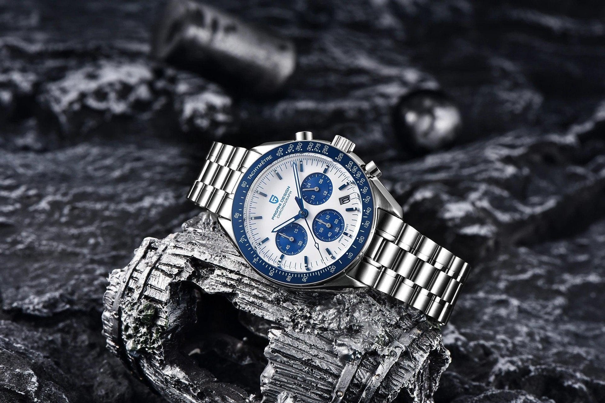 Pagani Design PD-1701 40mm Mens Automatic Waterproof Mechanical Watch with Japanese VK-63 Movement"The Moon Watch" (Blue Speedmaster) - DREAM WATCHES