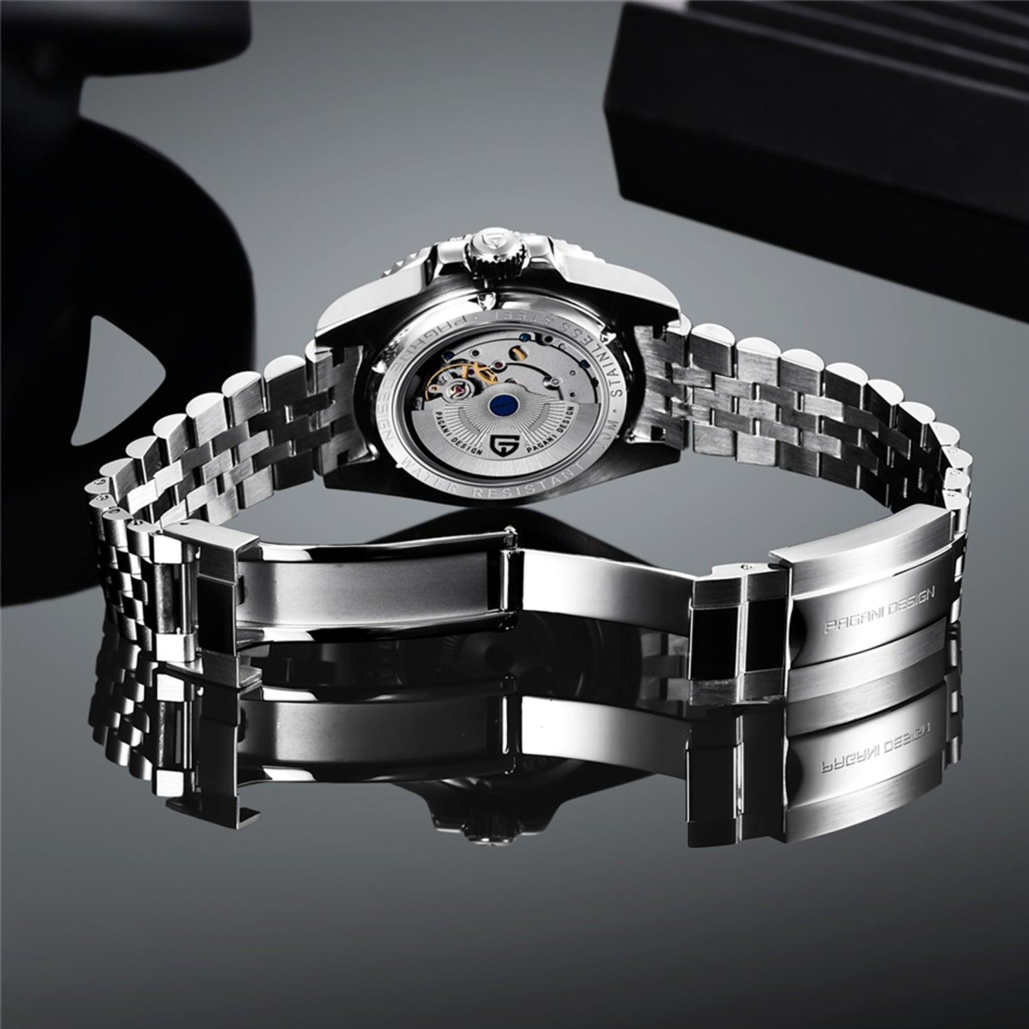 Pagani Design PD-1662 Seiko NH34 Movement equipped with AR AF Anti-Radiation Coating Automatic Watch Stainless Steel Men's Batman - Oyster Bracelet