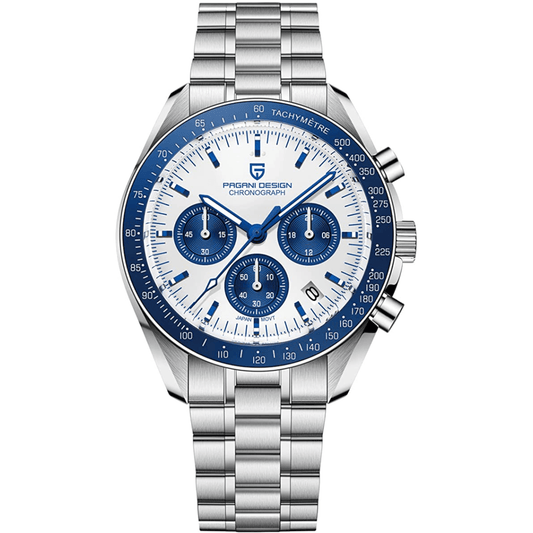 Pagani Design PD-1701 40mm Mens Automatic Waterproof Mechanical Watch with Japanese VK-63 Movement"The Moon Watch" (Blue Speedmaster) - DREAM WATCHES