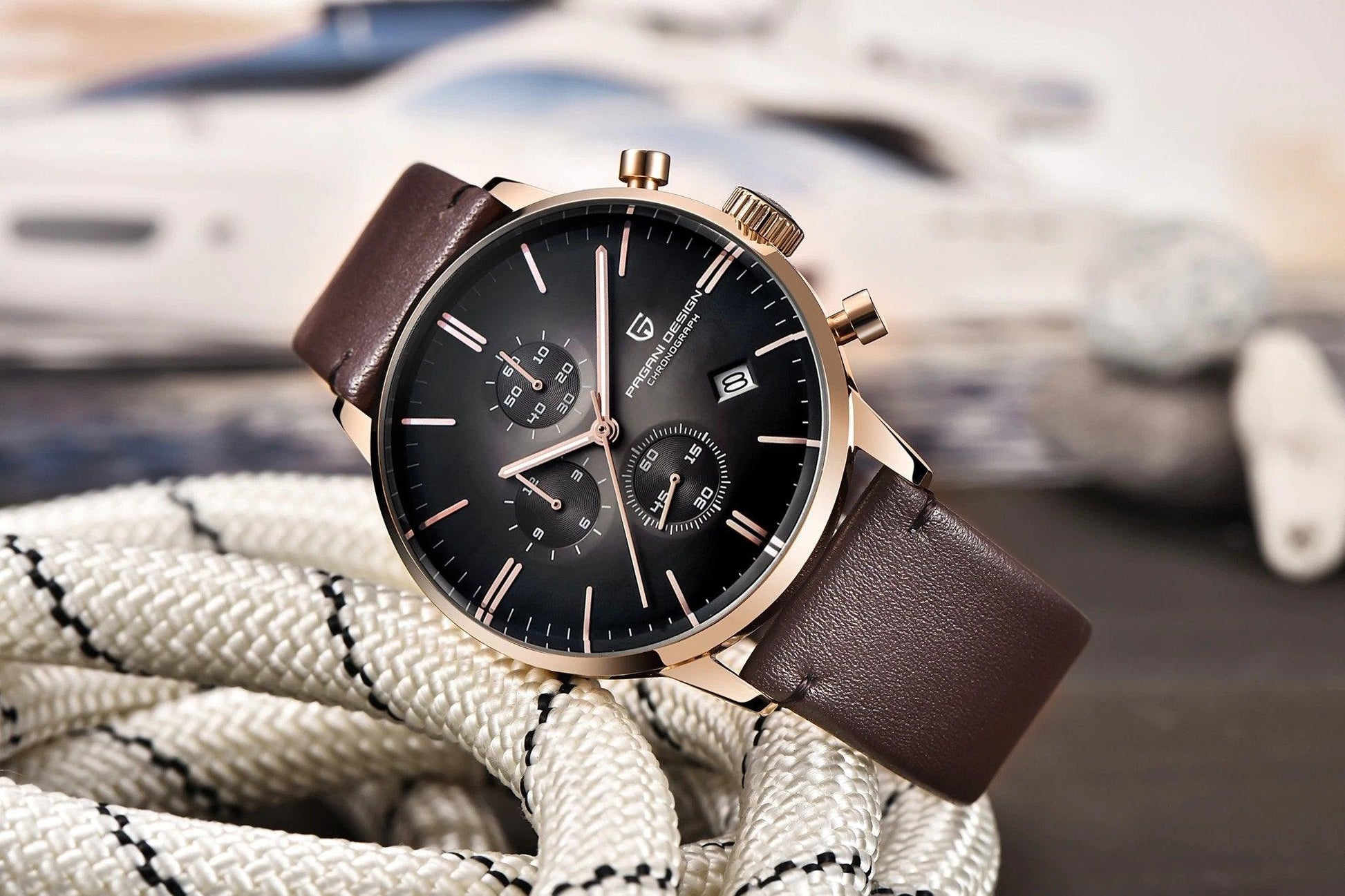 Pagani Design PD-2720K Chronograph (Movement Japanese VK67) | Stainless Steel Men's Luxury Watch Sunburst Dial - DREAM WATCHES