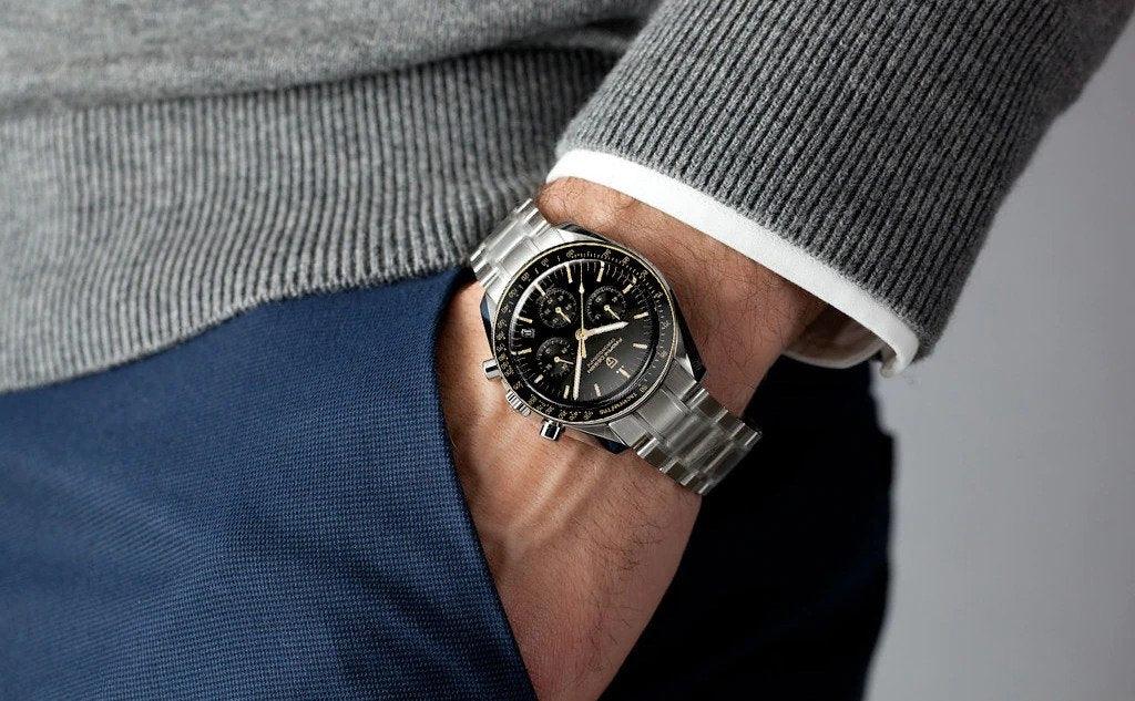 Pagani Design PD-1701 40mm Mens Automatic Waterproof Mechanical Watch with Japanese VK-63 Movement"The Moon Watch" (Blue Speedmaster) - DREAM WATCHES