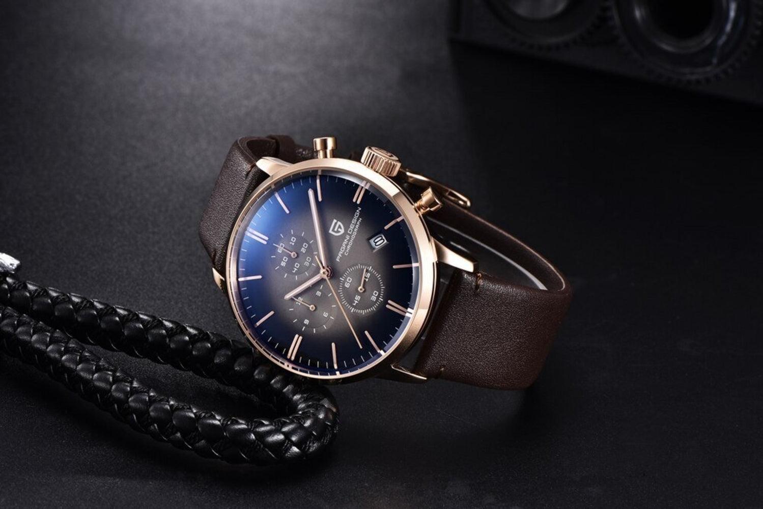 Pagani Design PD-2720K Chronograph (Movement Japanese VK67) | Stainless Steel Men's Luxury Watch Sunburst Dial - DREAM WATCHES