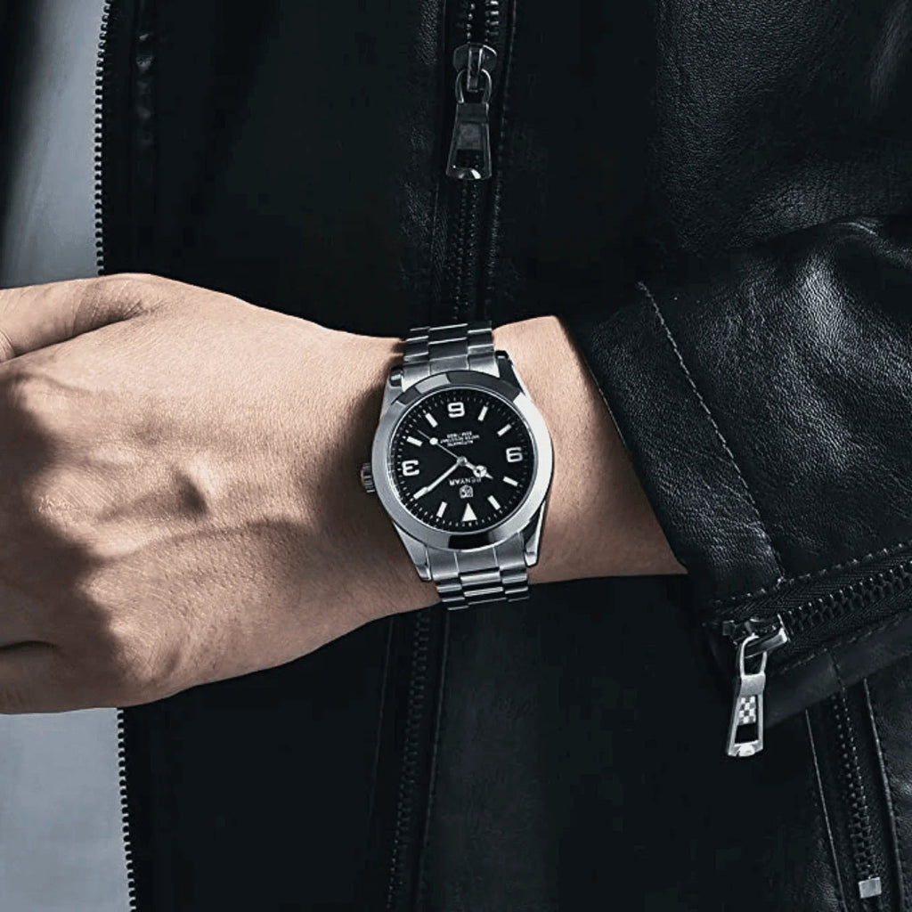 BENYAR (Date Just) Men's Business Casual Watch with Scratch-Resistant Glass and Stainless Steel Strap, Waterproof Luminous Wristwatch for Men - DREAM WATCHES